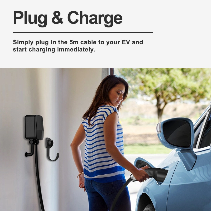 Wall Mounted Outdoor Type 2 Charger Price Home Use Level 2 240 V 40A EV Fast Charging Station