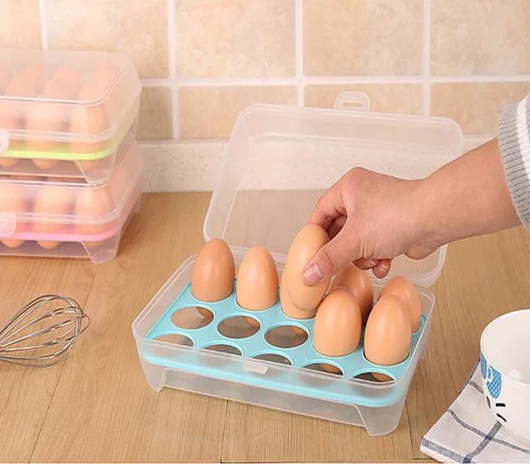 15 Eggs of Hard Plastic PP Transparent Plastic Egg Box&#160;