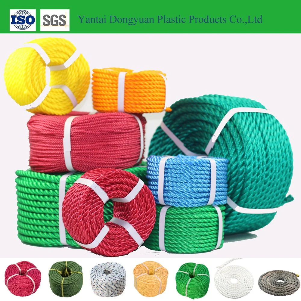 Wholesale/Supplier Supplier High Strength 3 Strands Plastic Twisted PE Fishing Ropes