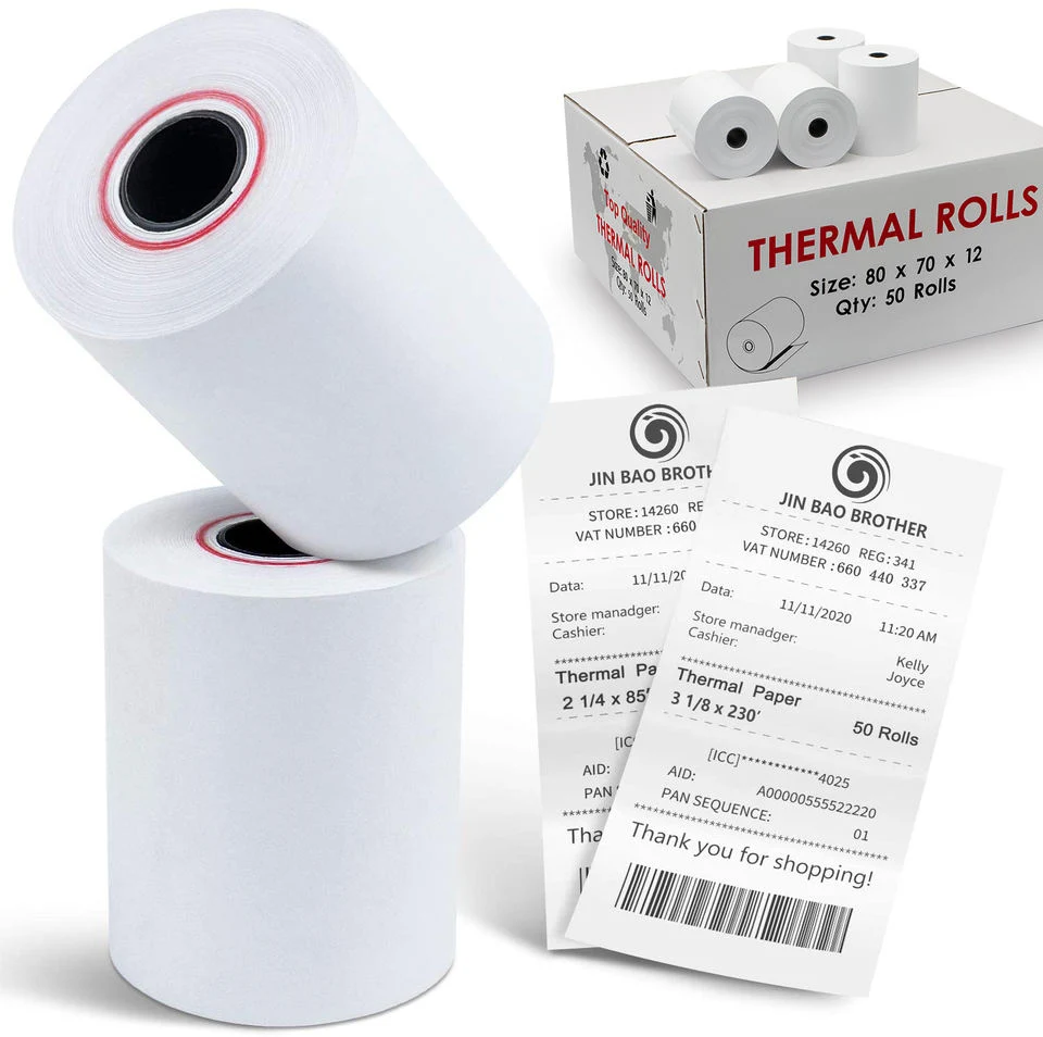 Cheap Blank 60GSM 55GSM 57mm X 40mm 57mmx45mm Cash Register Paper Rolls Thermal Paper Till Roll