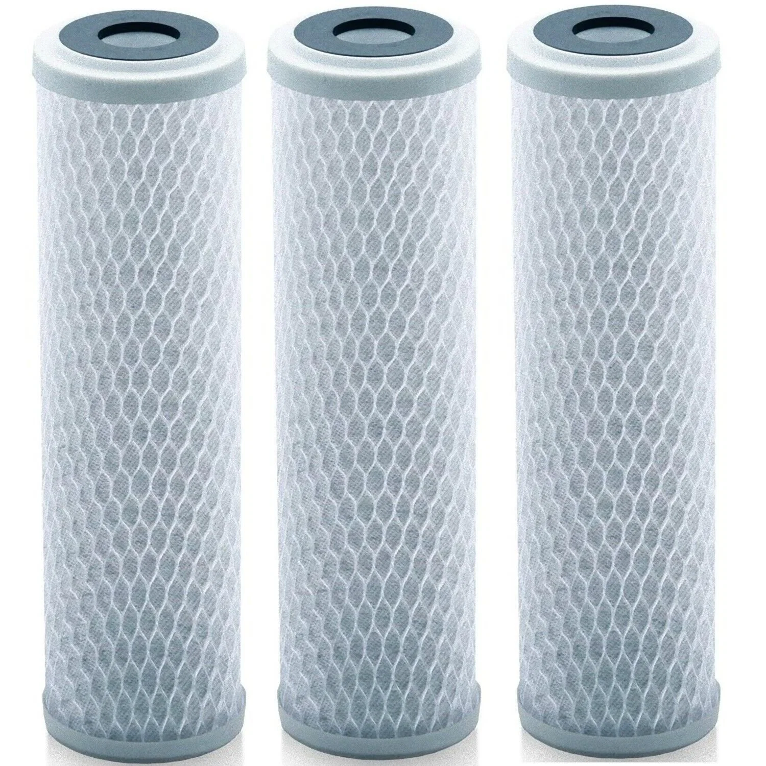 Compression Nut Shell Activated Carbon Powder 10" CTO Carbon Water Filter Cartridge