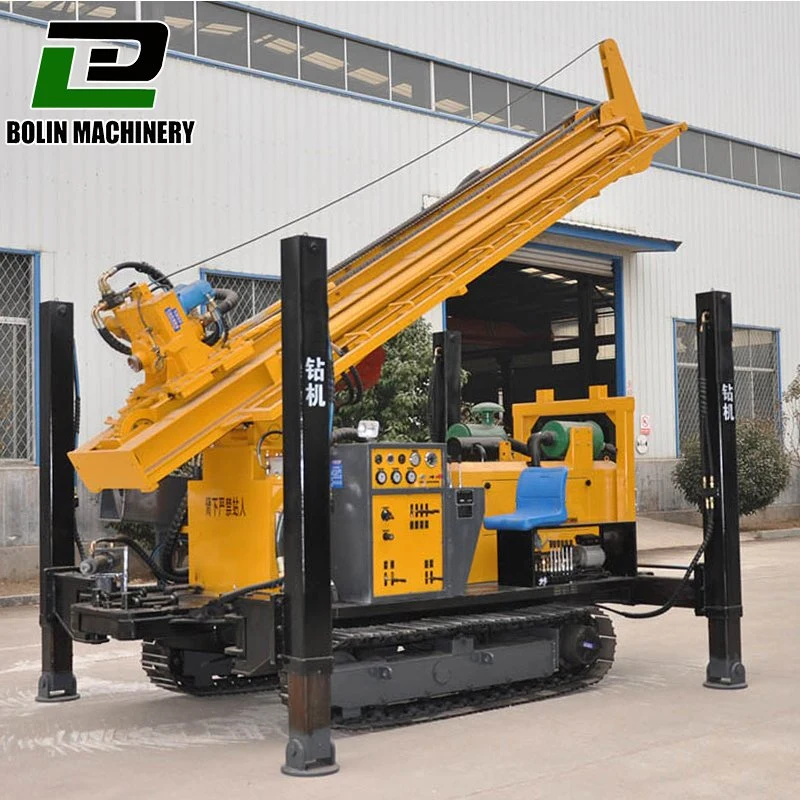 Fast and Powerful 500m Deep Geological Exploration Rock Core Drilling Rig with Air Compressor