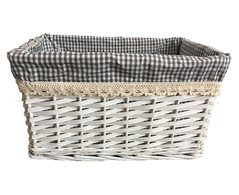 Rectangle Cube Storage Basket Bins Woven Wicker Cabinet for Closet Organizer Toys Sundries