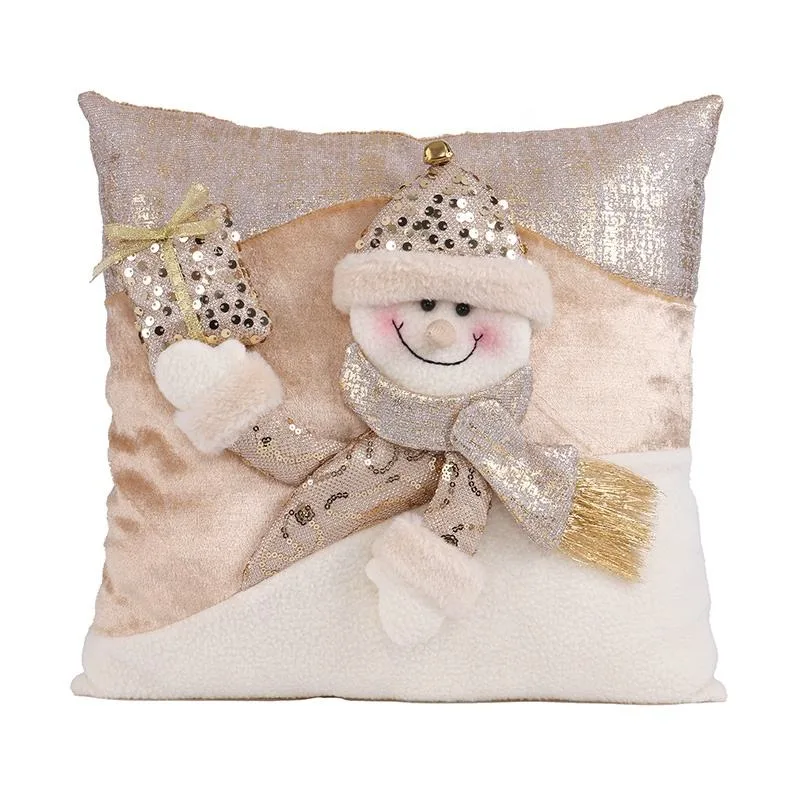 2023 Santa Snowman Christmas Cushion Custom Pillowcase Christmas Sofa Pillow