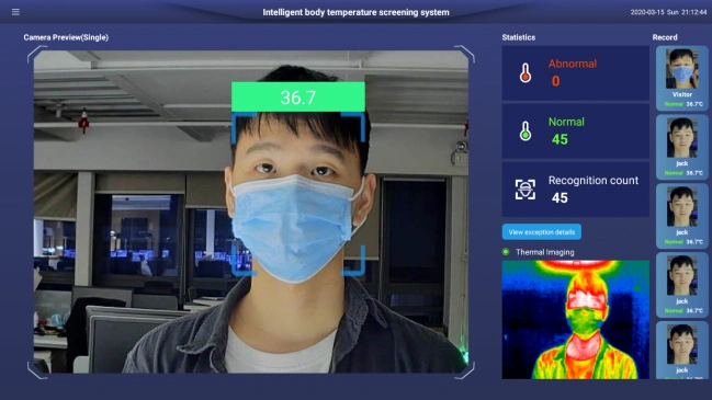 Smart Ai Thermometer for Doorbell Temperature Testing