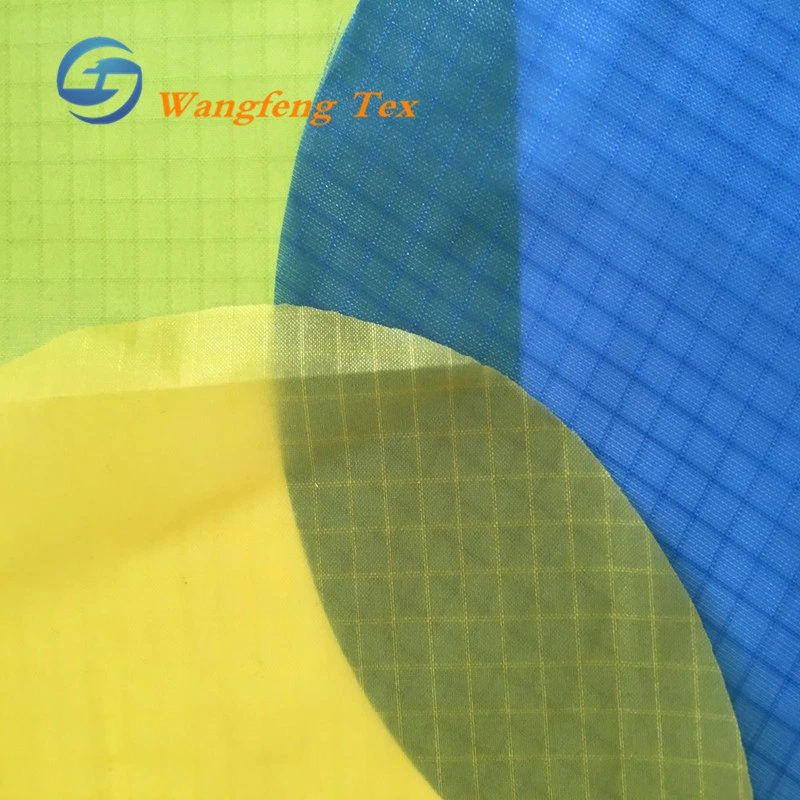 Tela de nylon 66 resistente a desgarros, recubierta de silicona impermeable, para globo aerostático / paracaídas / parapente / ropa.