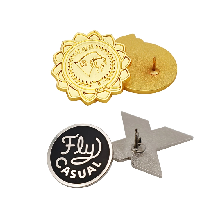 Hot Sale Custom High quality/High cost performance  Fashion Shape School Gold Badge for Promotion Gifts