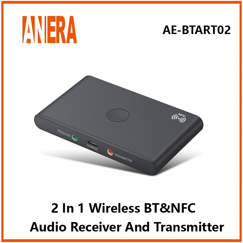 Anera NFC V5.1 Wireless Bluetooth Audio 2 in 1 Receiver/Transmitter Car Music Audio Bt Adapter for Car TV Earphone