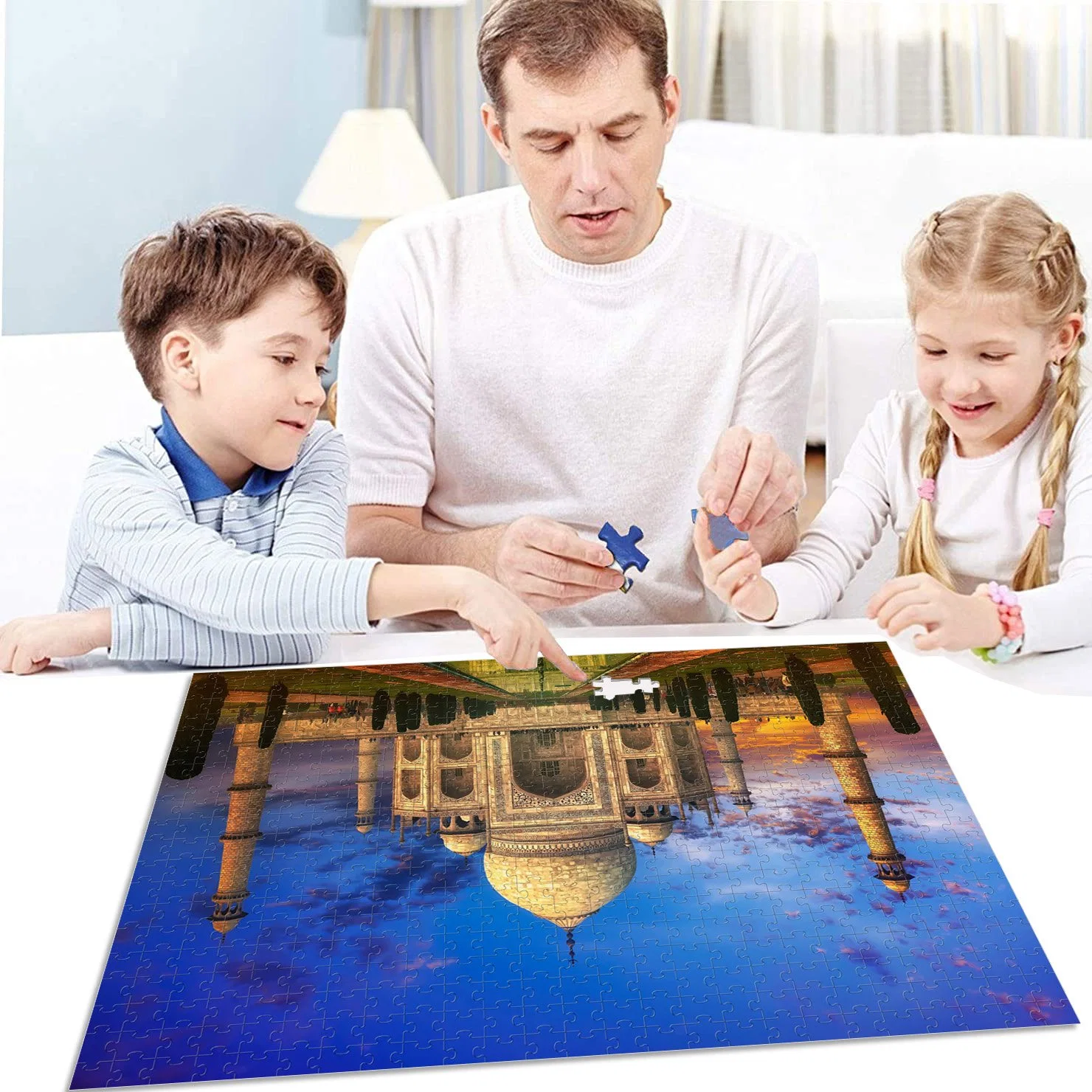 Taj Mahal 4000 Piece Plastic Puzzle, Wholesale/Supplier Intellectual Educational Kids Toys, Jigsaw Puzzle Gifts Toy, Customisable Patterns and Sizes.