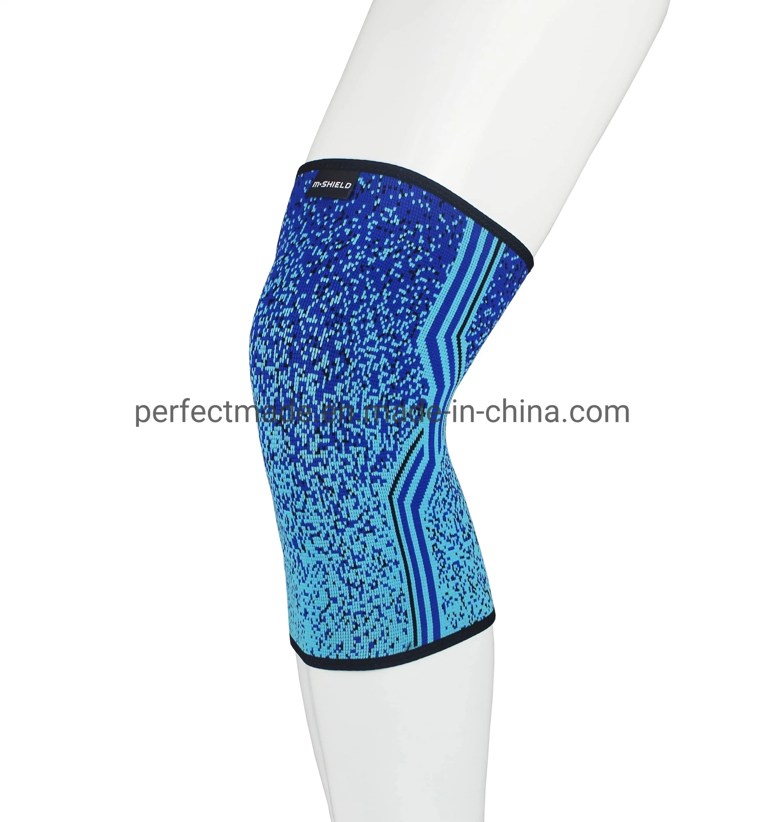 Customized Logo Sports Gym Fitness Leg Sleeve Knitted Knee Pads