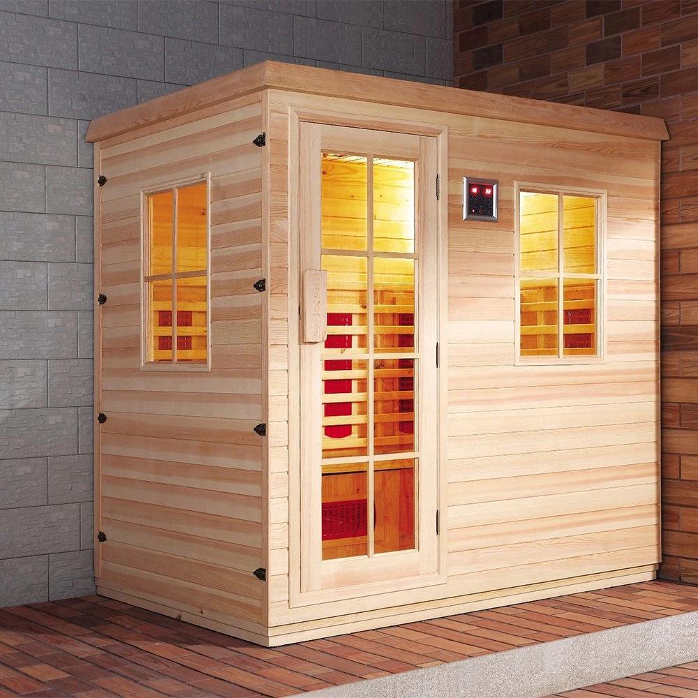 Dubai Home Use Red Cedar Dry Solid Wooden Sauna Infrared