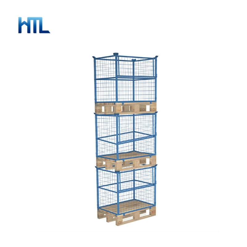 High quality/High cost performance  Rigid Foldable Steel Wire Mesh Box Cage Pallet