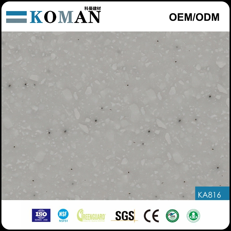 100% Pure Acrylic Solid Surfaces Artificial Marble Stones for Reception Desks/ Display Stand