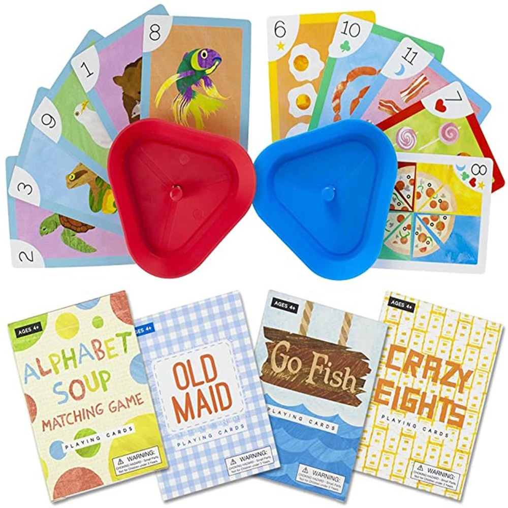 Colorful Kids Textured Flash Playing Cards