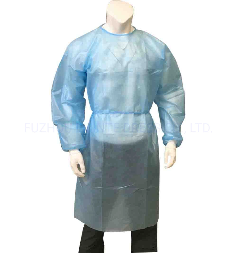 Polypropylene Non Woven Tyvek Coverall Disposable Isolation Gown for Personal Care