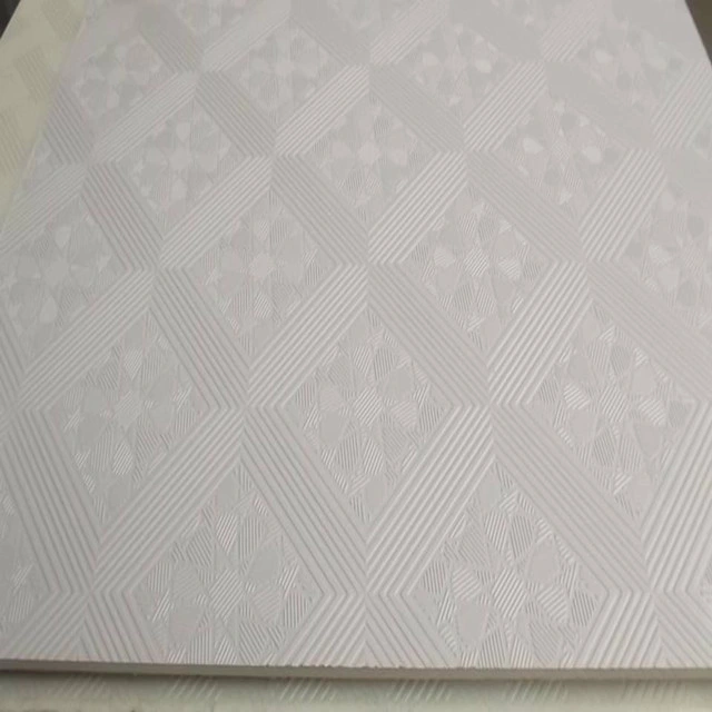 PVC Laminated Gypsum Ceiling Board with Aluminum Foil Backing 595*595*7mm