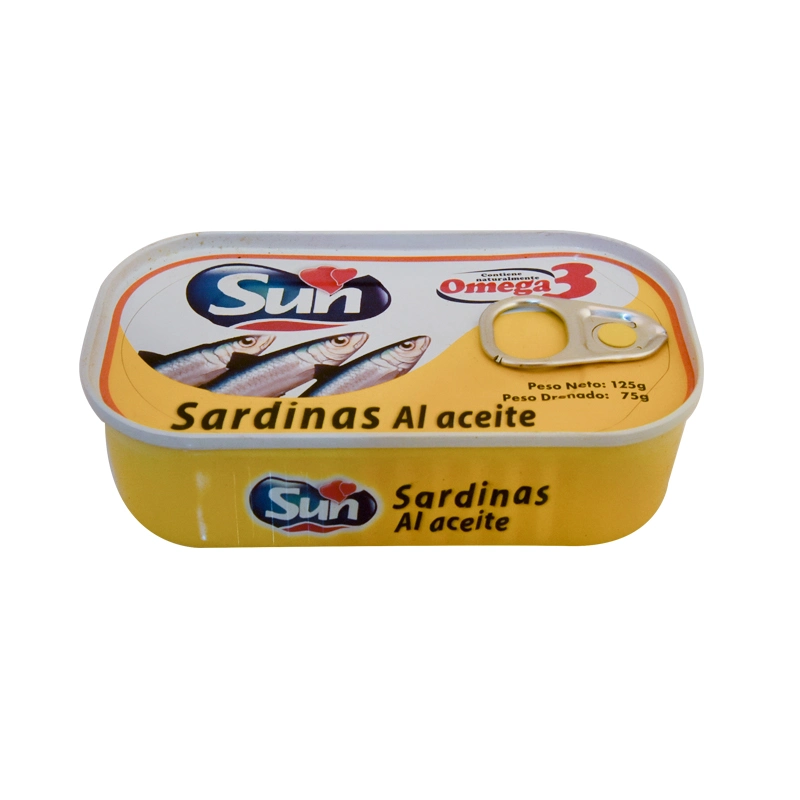 Produção fresca excelente grau de conservas de sardinhas em óleo