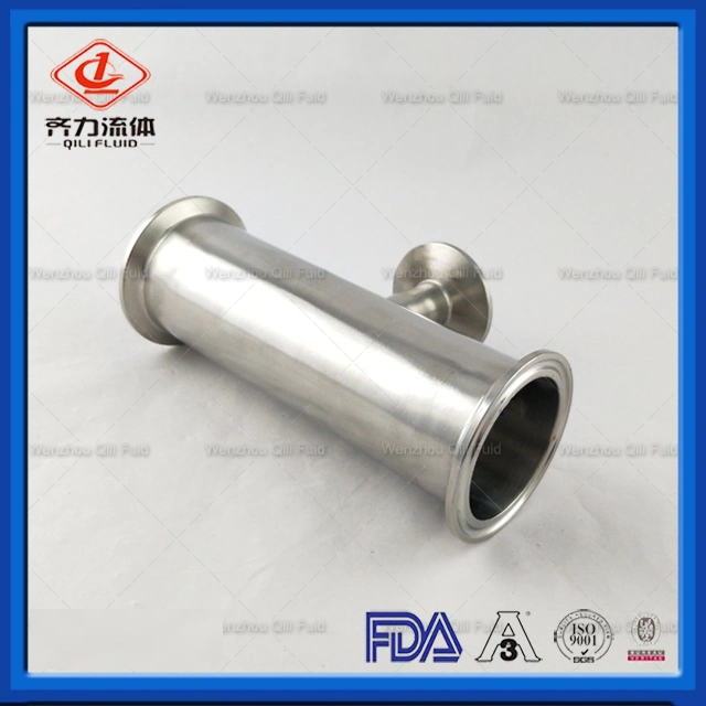 Sanitary Stainless Steel Clamped Equal Straight Tee