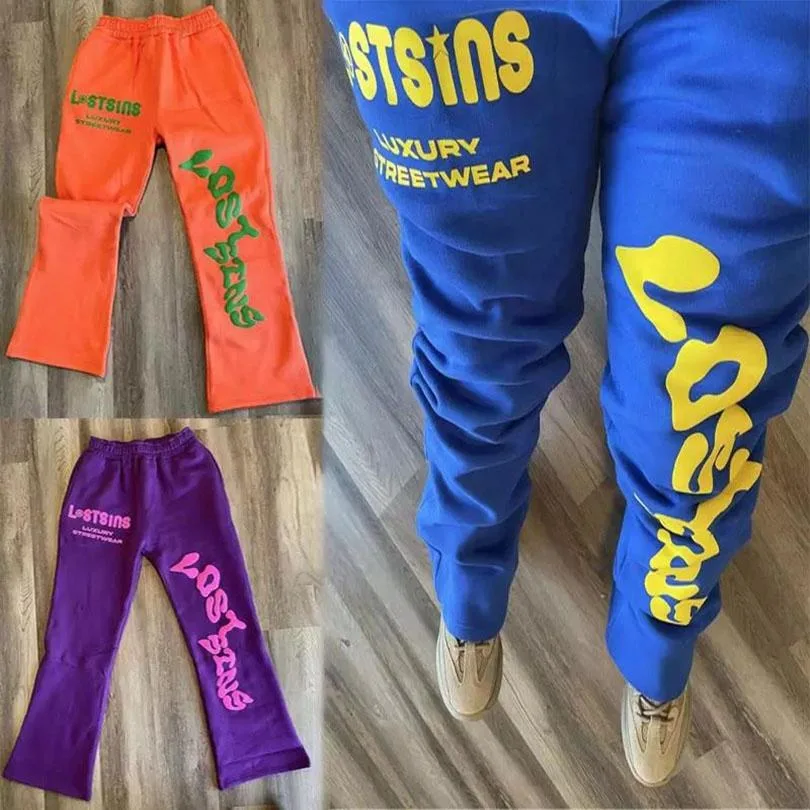 Оптовая торговля моды флис плотной хлопковой Puffy прямой ногой мужчин Sweatpants печати Custom 3D-насадка уложено печати мужчин сшивания скобками брюки для мужчин женщин