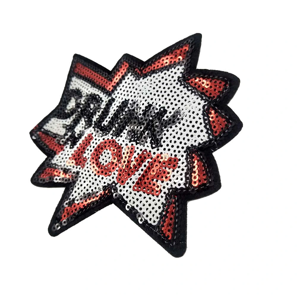 Wholesale/Supplier Free Sample Sequin Design Custom Logo Patches for Clothing