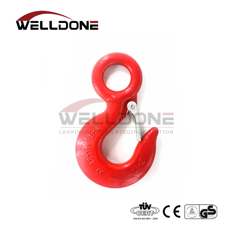 Hot Sale Factory G100 G80 Eye Sling Hook with Latch for Lifting Chain