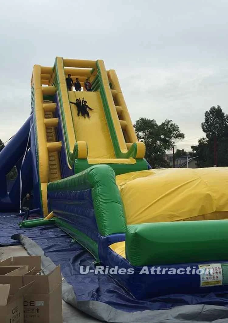 Commercial outdoor Drop Kick Large Slide Inflatable blow up water slide For Amusement Park