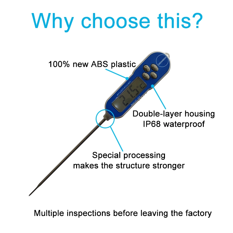 Termómetro digital termómetro para alimentos de cocción de Hogar Cocina termómetro de carne de barbacoa con sonda largo