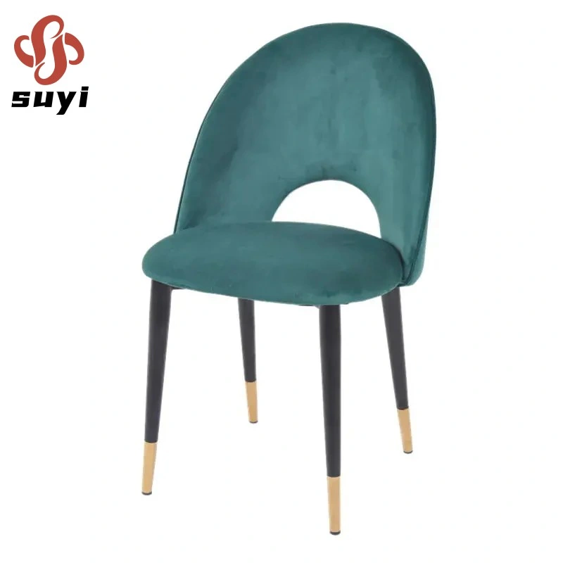 Home Furniture Cheap Living Dining Room Furniture Poltrona Rosa Restaurant Armchair Chair Velvet Retro Luxury Dining Chairs