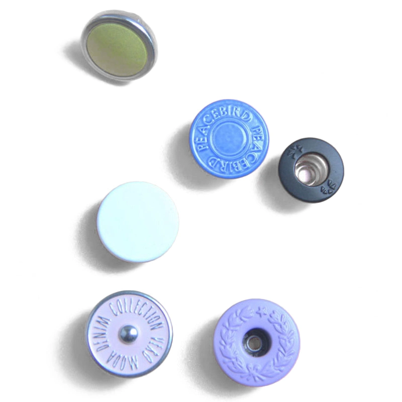 Custom 17mm No Sew Instant Metal Jean Tack Button Replacement Adjustable Pin Instant Metal Jeans Button