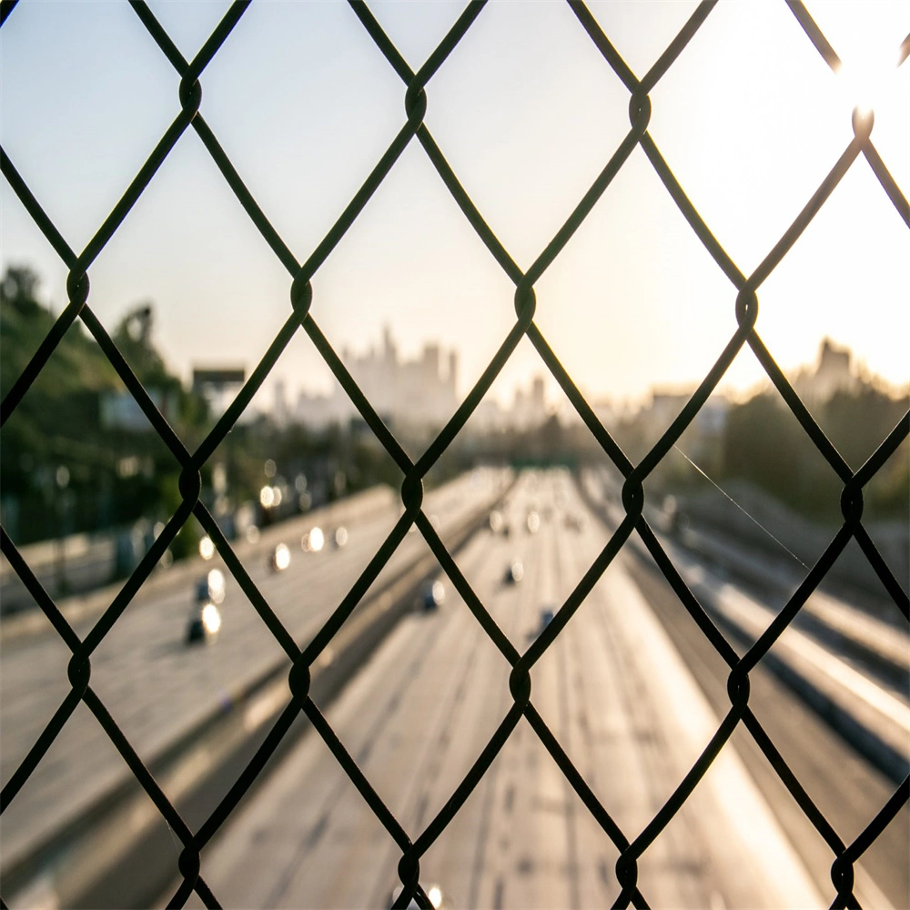 Hot Dipped Galvanized Cyclone Wire Fence 8FT Black Chain Link Fence Roll