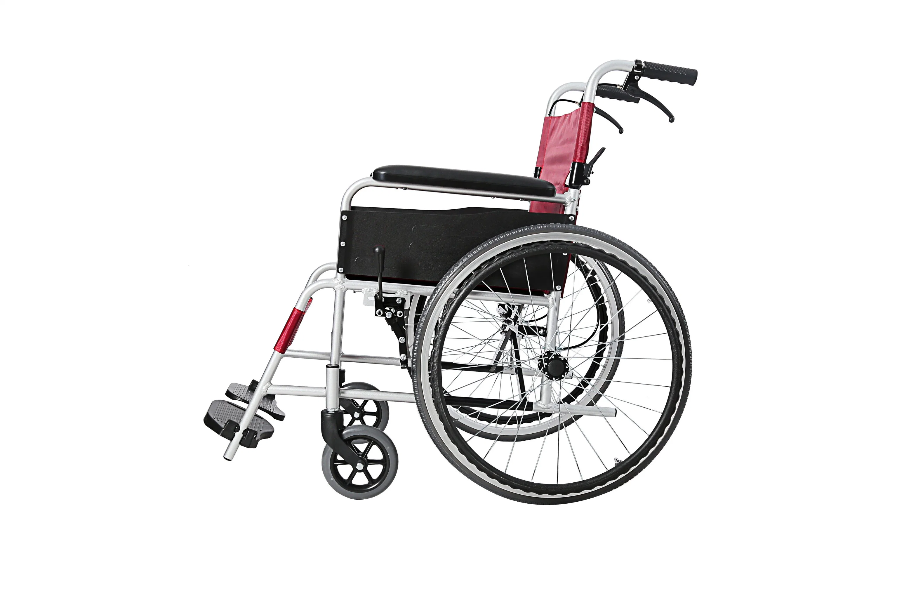 Medical Equipment Double Brake Aluminum Manual Wheelchair