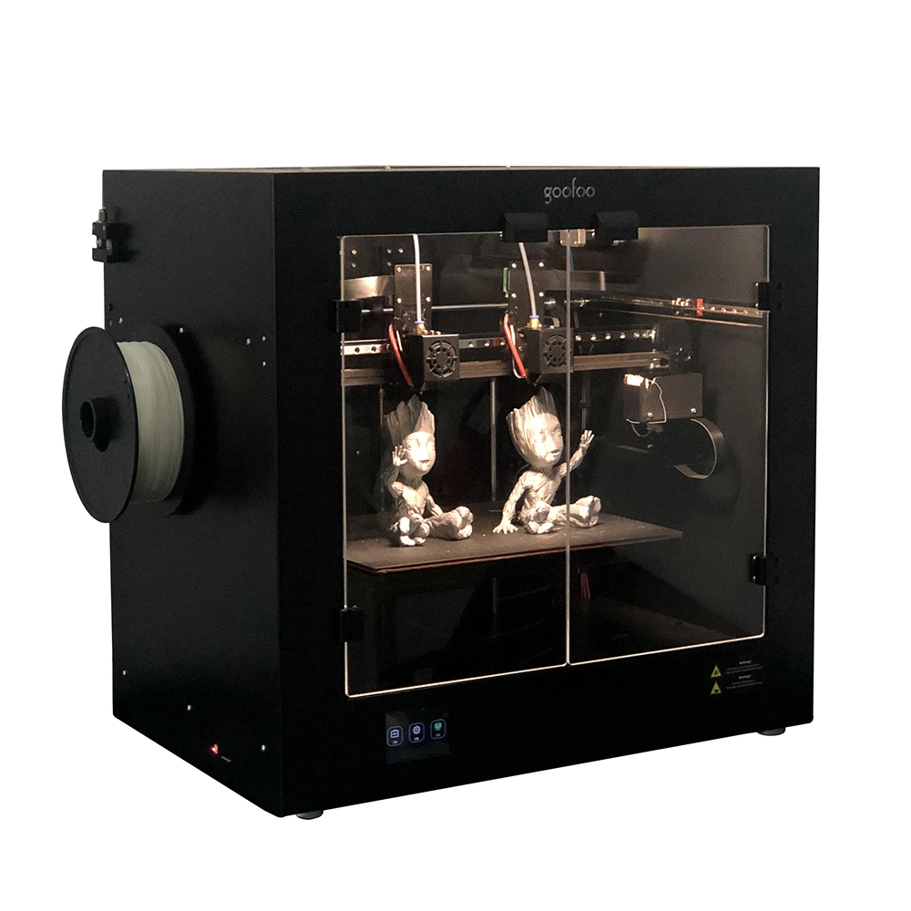 Impresora FDM Desktop 3D de doble extrusora para filamento PLA 1,75mm 3D máquina de impresión