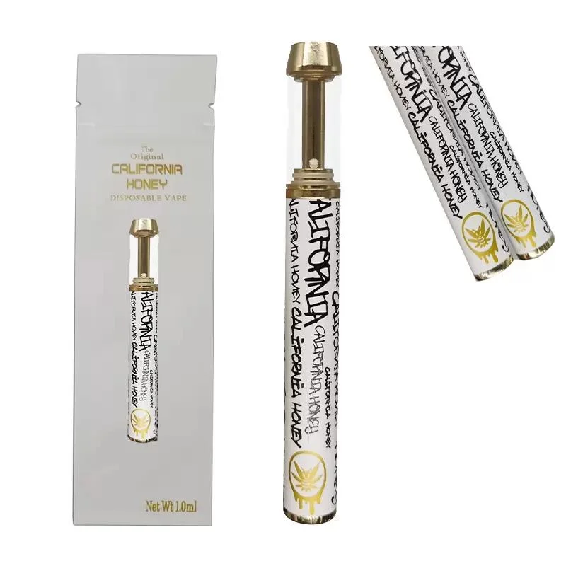 Nuevo California Honey Mayorista/Proveedor dispositivo desechable E-cigarrillos Kit 0,8ml Gram Pila 400mAh recargable Atomizer de cartucho cerámico de vaina de aceite gruesa vacía