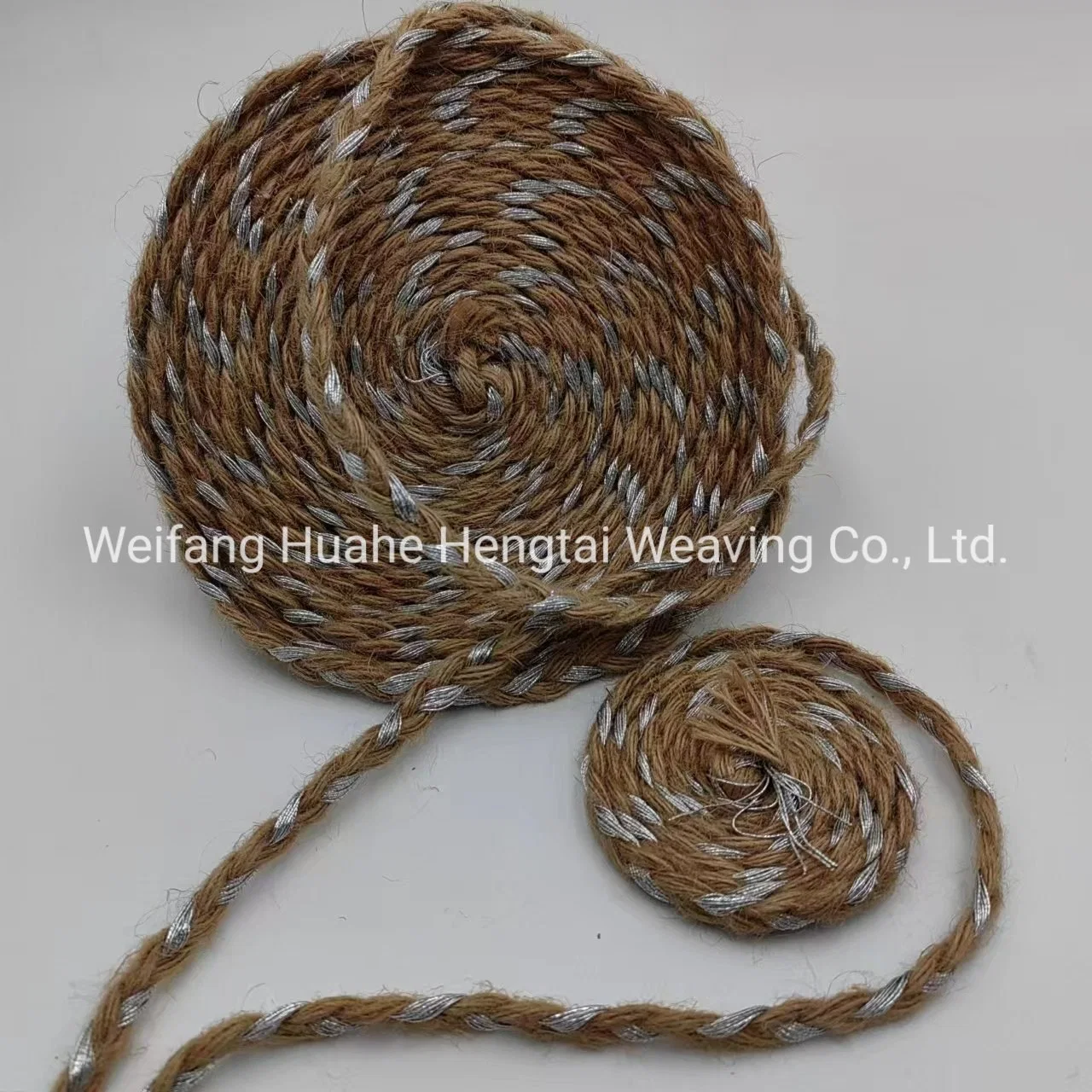 Factory Direct Selling Silver Hemp Rope Christmas Jute Rope