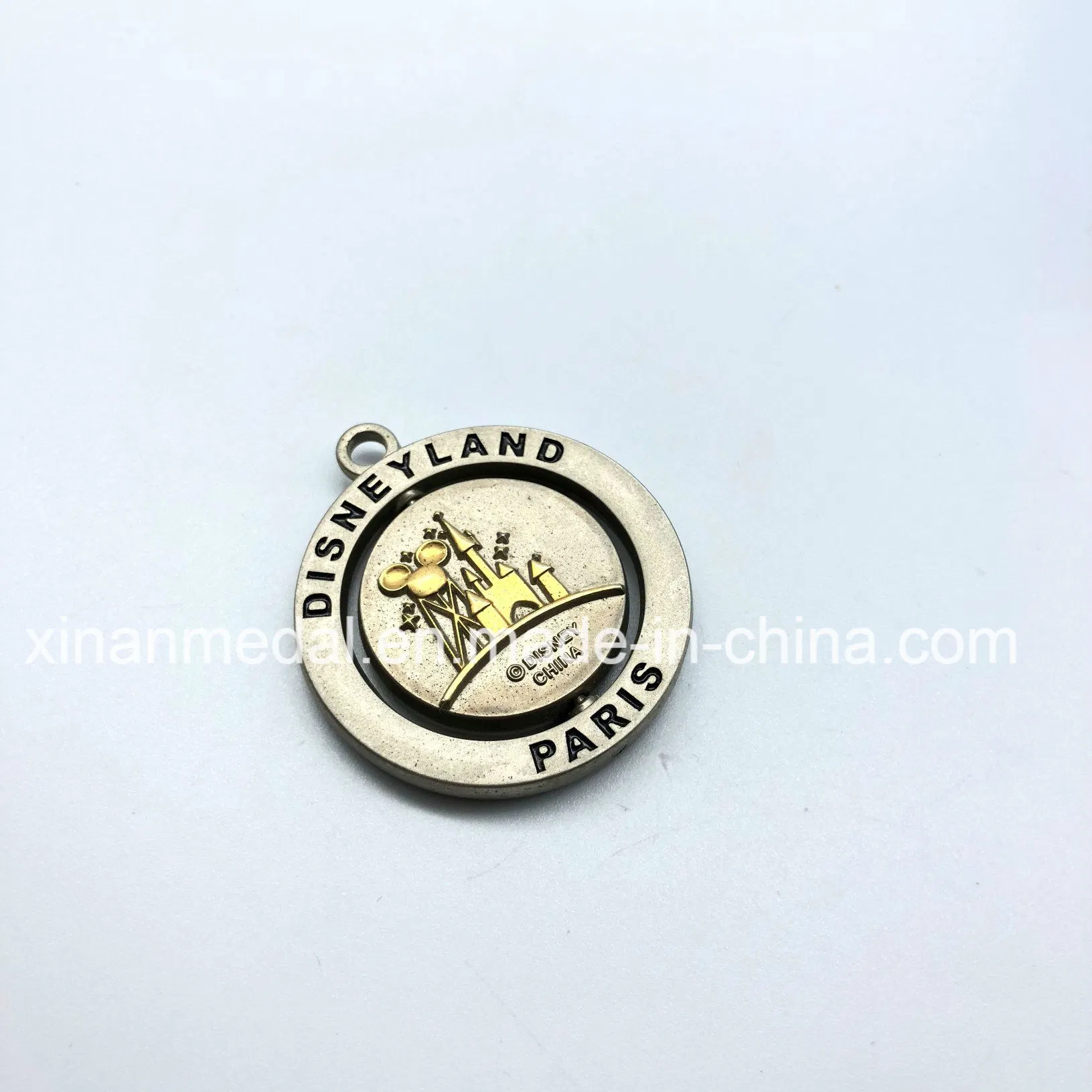 Metal Souvenir Tag Keychain Medal That Can Be Rotated