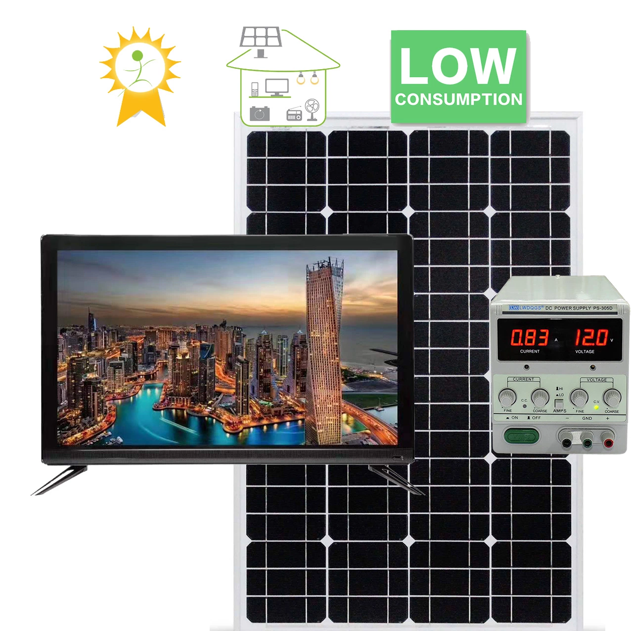 De alta calidad de la PCV de pequeño tamaño, de 15" 17" 19" 24" LCD televisores LED TV Solar AC/ DC cargo adecuado para la casa comercial del hotel