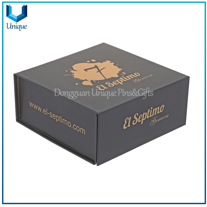 Caixa de oferta de alta qualidade com logótipo personalizado, caixa de fecho dobrável de 1200g Matt Art com impressão digital ou logótipo Gold em folha
