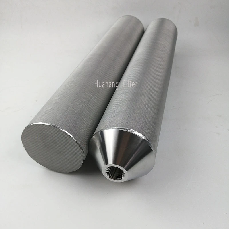 SS sintered fiber felt, SS woven wire mesh 19-30mm stainless steel candle filter