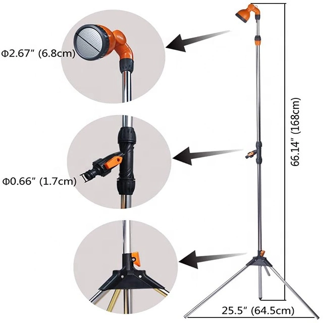 Portátil al aire libre Piscina Spa ducha trípode de metal