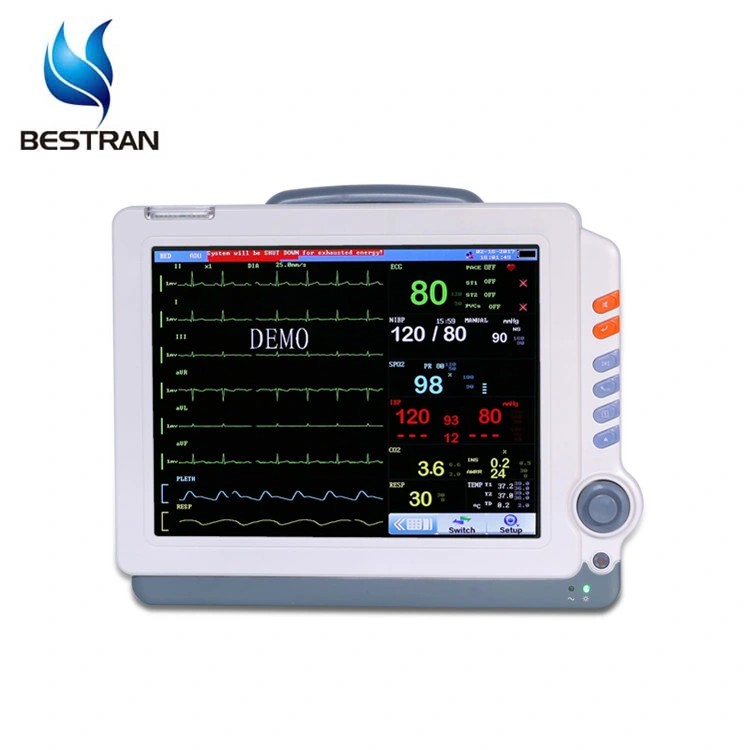 Multiparamétricas Bestran Bt-Pm90 12" tela Monitor de Paciente AC/DC disponível