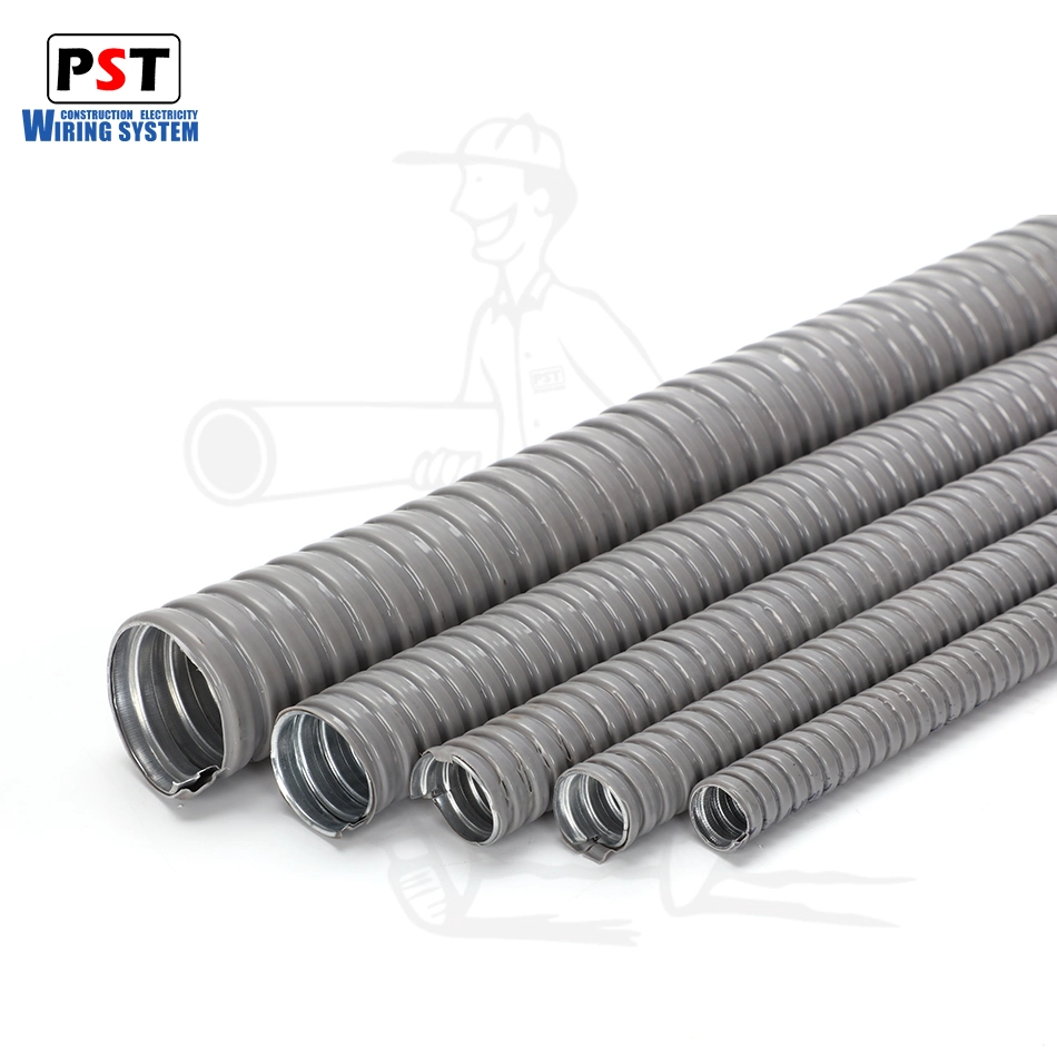 Corrugated Metal Conduit for Network Cables Galvanized PVC Coated Flexible Steel Conduit
