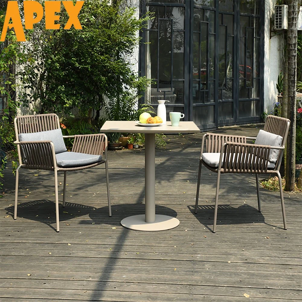 Garden Outdoor Dining Room Furniture Waterproof Stacking Portable Rope Chair