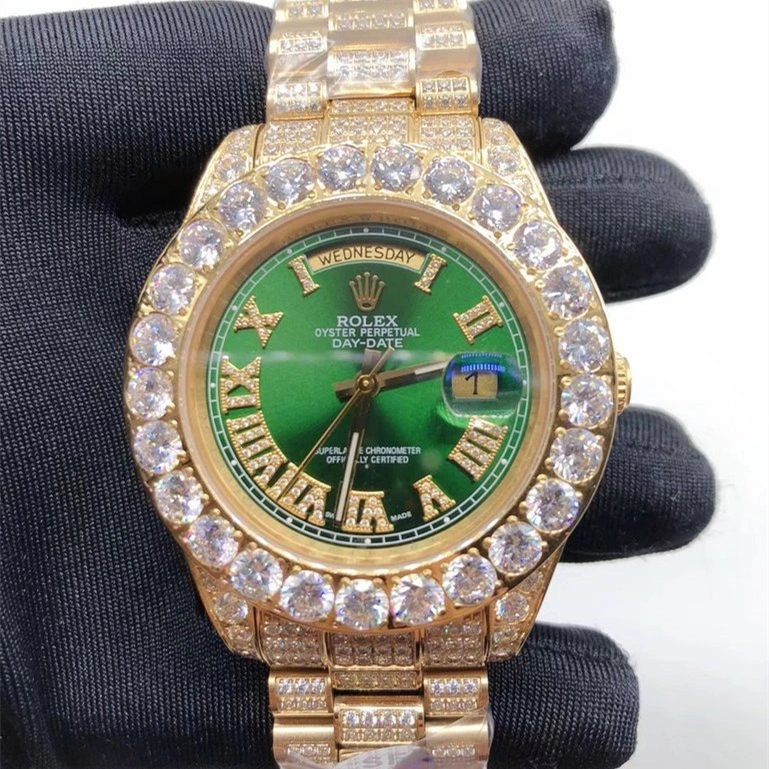 2023 novo relógio clássico de luxo empresarial Kirin Gold Watch totalmente Pele genuína automática