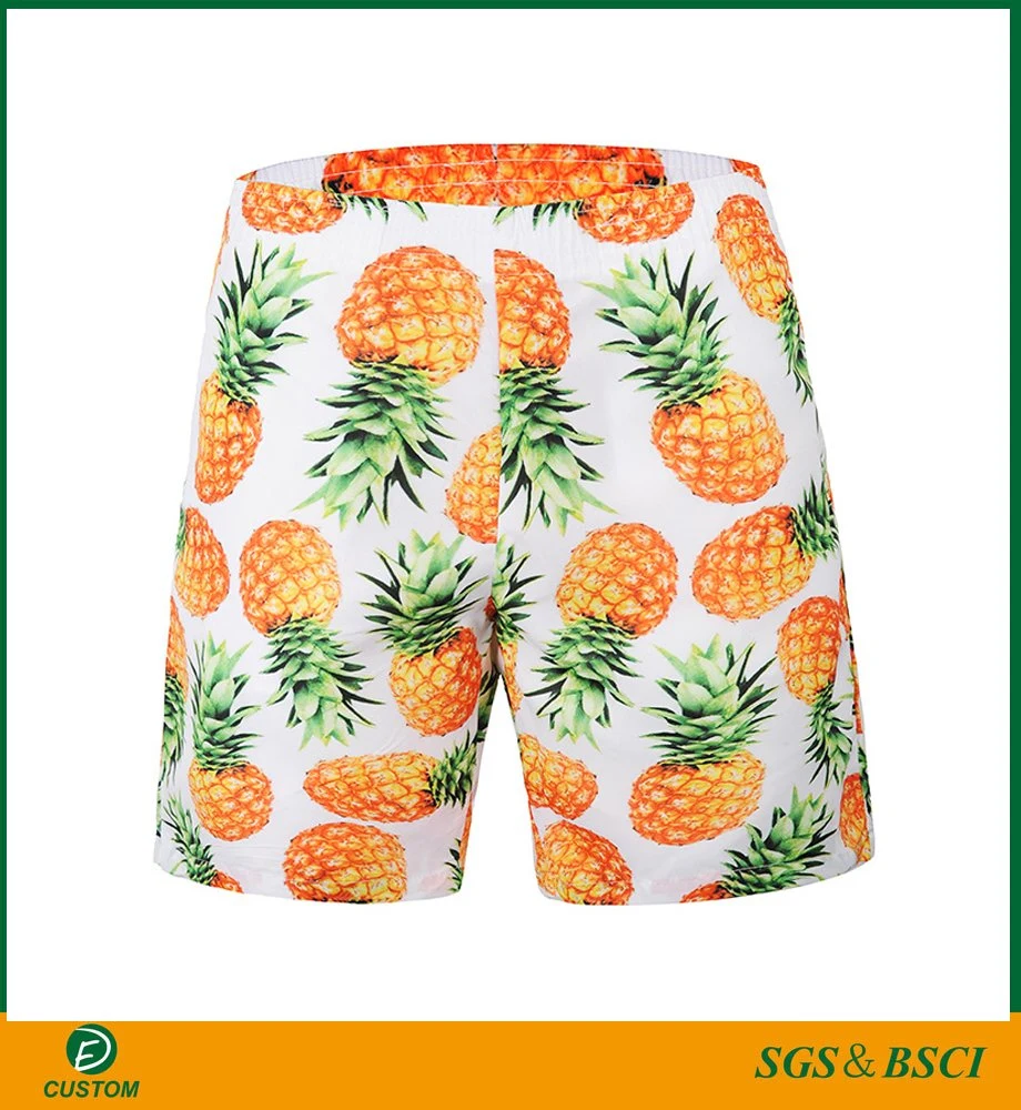 Nuevo Diseño de impresión de frutas Holiday Beach cortos sueltos con precio competitivo