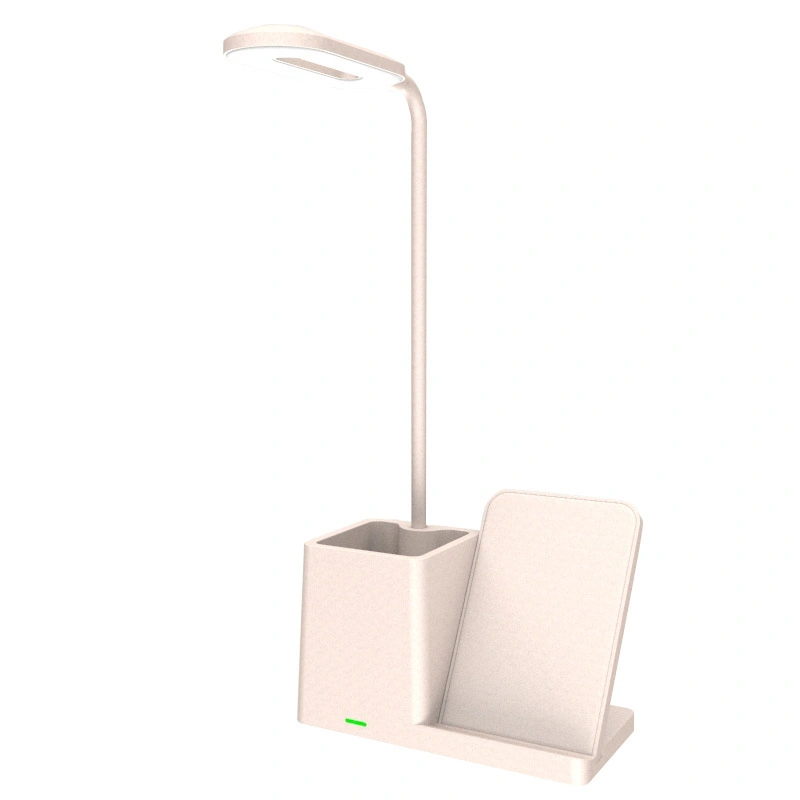 4 in 1 10W USB Rechargeable Reading Light Desk Lamp Wireless Charger with Pen Holder