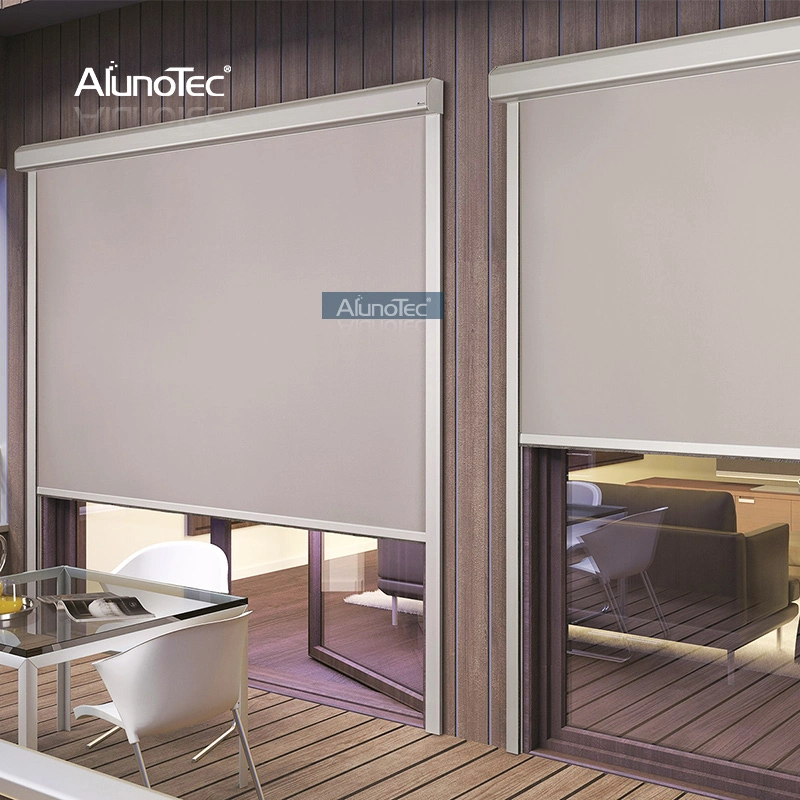 Anti-Glare Manuelle Shad Shutter Aluminun Roman Zip Screen Outdoor Roller Blind für Haus