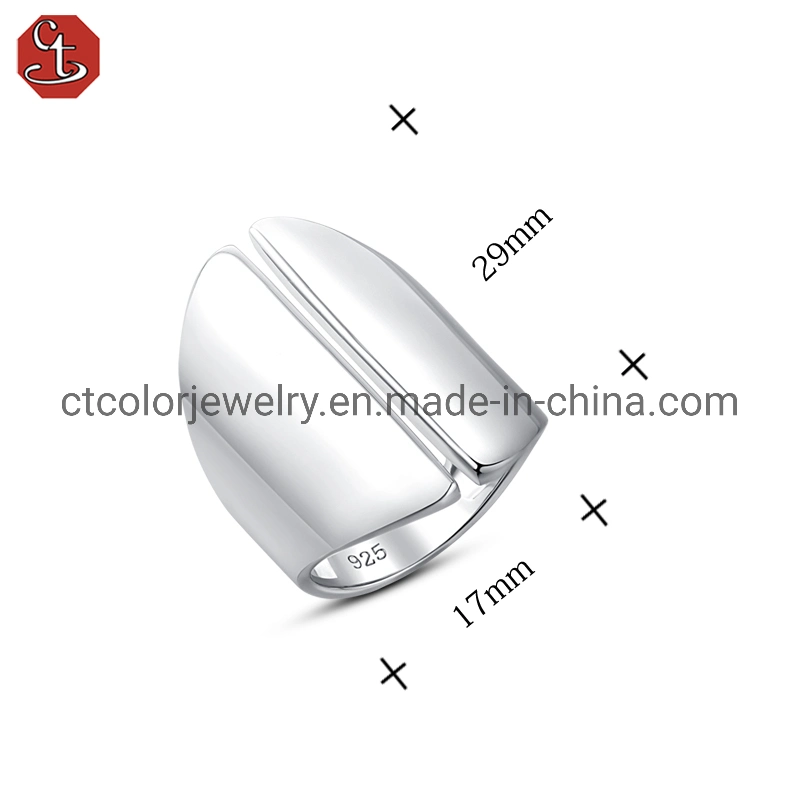 Fashion Jewelry Custom Open Rings Sterling Silver Rings Women Gift Jewelry