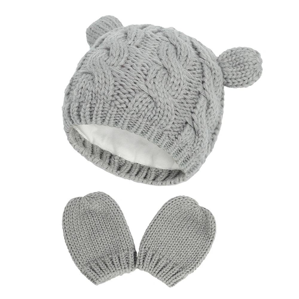 Que lindo Niño Invierno Beanie Hat y guante Guante de Palo grueso caliente bebé Beanie Hat