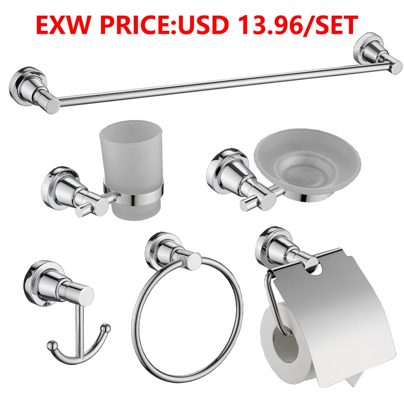 Quality Assurance Zinc Alloy Base 304 Stainless Steel Pendant Bathroom Washroom Lavatory Wall Mounted Accessories