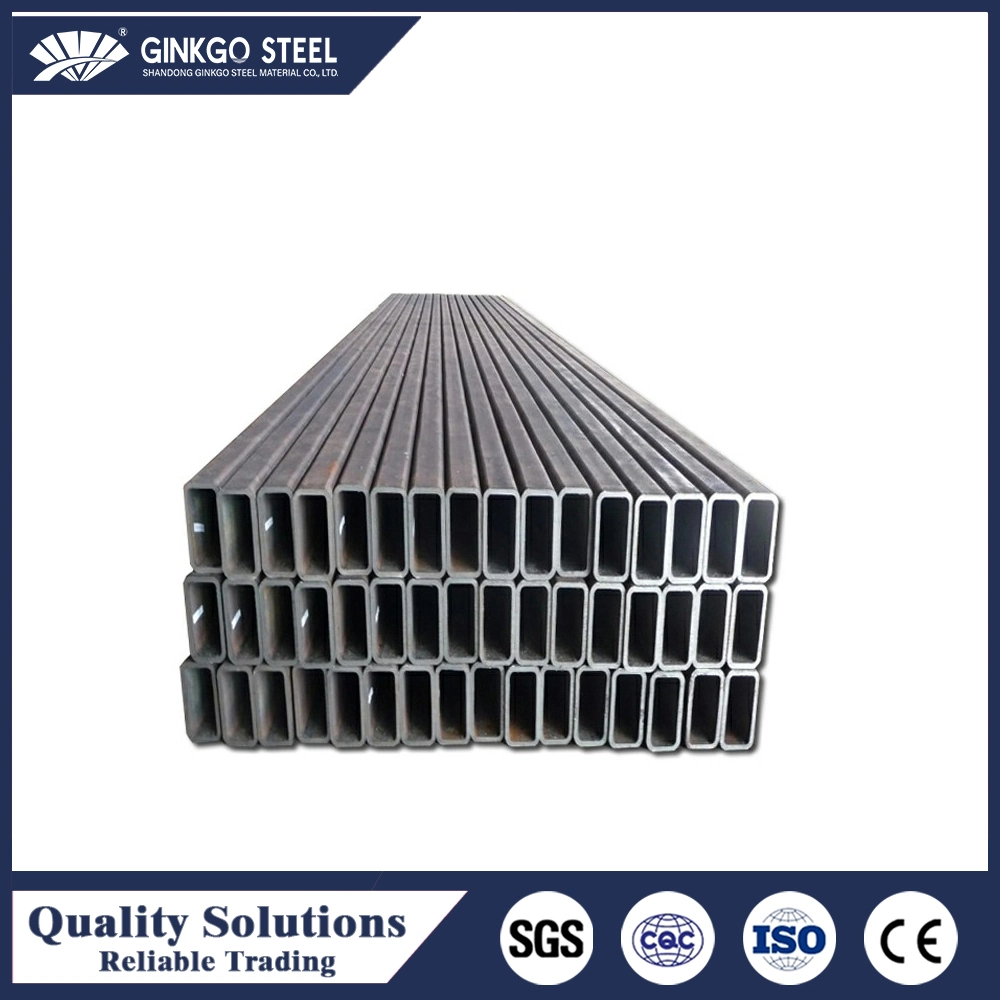 Ms ERW Hollow Section Square Rectangle Round Pipe Hollow Iron Pipe Welded Black Steel Pipe Tube